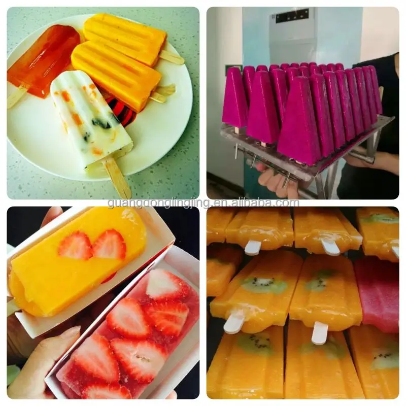 1650W Durable Efficient Large Capacity Cost-Effective Ice Pop Freezer Fast Ice Lolly Maker Commercial 4 Molds Popsicle Machine