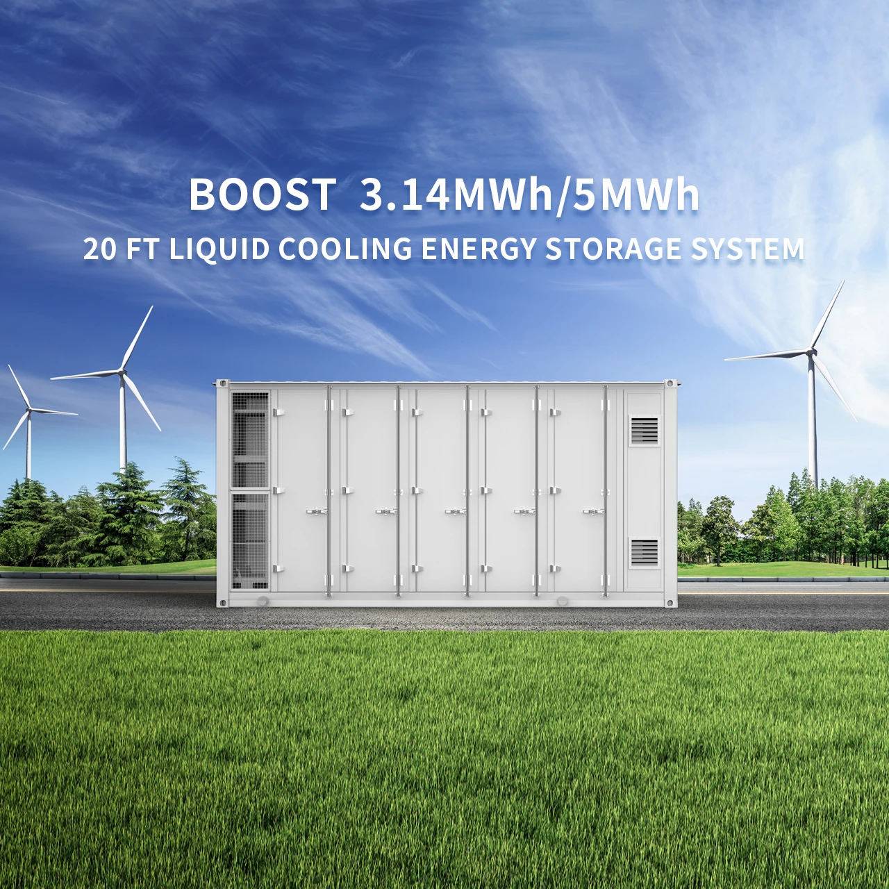 BoostESS Power Rack Mount Battery Container Bess Solar Battery Energy Storage Container System 500KWh 2MW