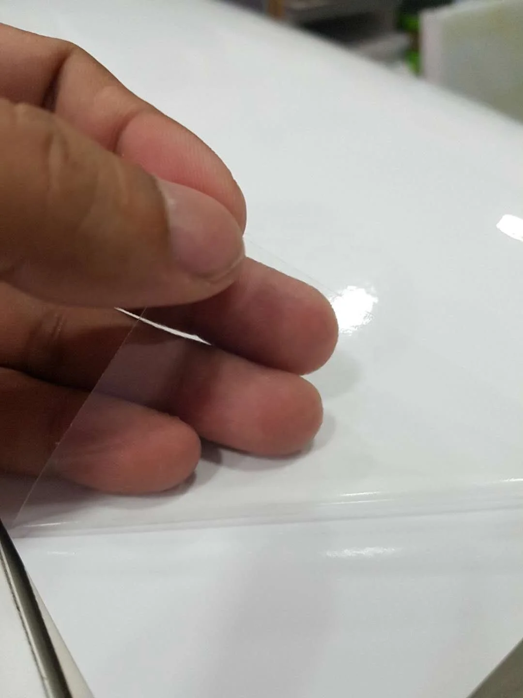 JOHNSON Good price barcode label sticker customized self adhesive 80gsm Semigloss paper with Acrylic and 30um PET release film