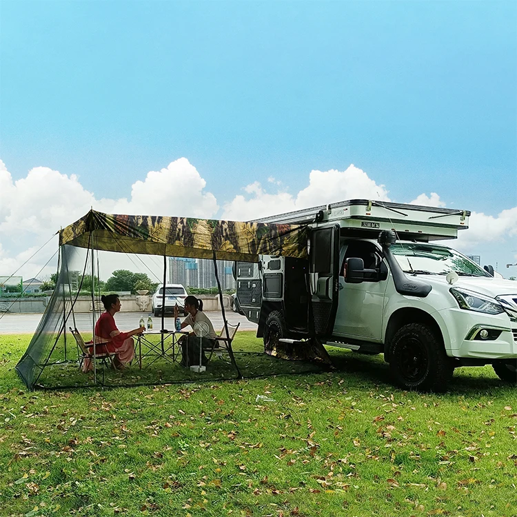 Family portable pop up SUV car tailgate tent canopy camping truck tents 4 persons waterproof outdoor car tent umbrella