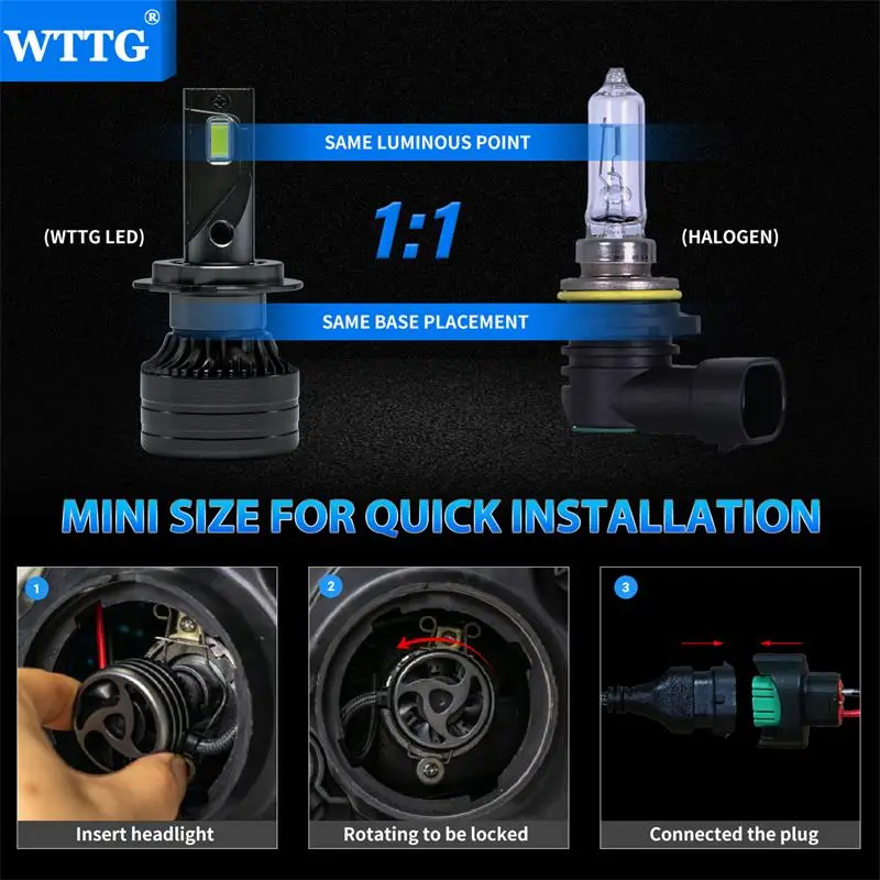 Factory wholesale Waterproof 12 months warranty car H1 H4H7 H12 9005 9006 9012 led headlight