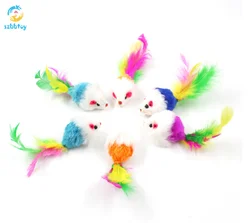 Оптовая продажа, плюшевая игрушка в форме мыши, пера, кота