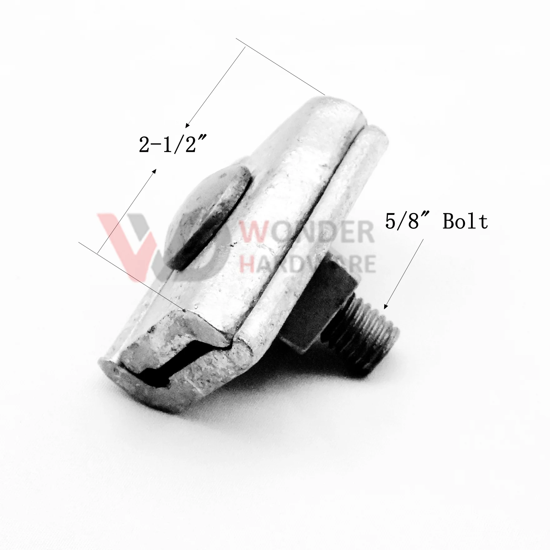 China Manufacturer Cable Clamp Free Design OEM Accept Hot Dip Galvanized Curved One Bolt Preformed Suspension Guy Clamp