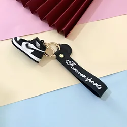Promotional Gift fashion 3D Mini Sneakers key chain Wholesale Soft Rubber PVC Basketball 3d sneaker keychains