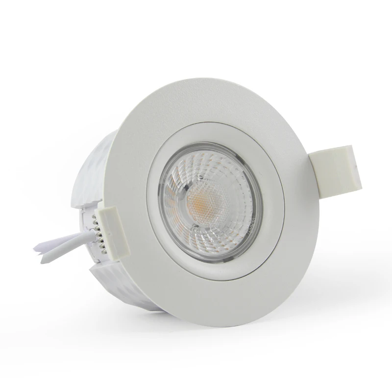 360 adjustment 9w led fire rated downlight dimmable cob 4000k 3000k 2700k norge