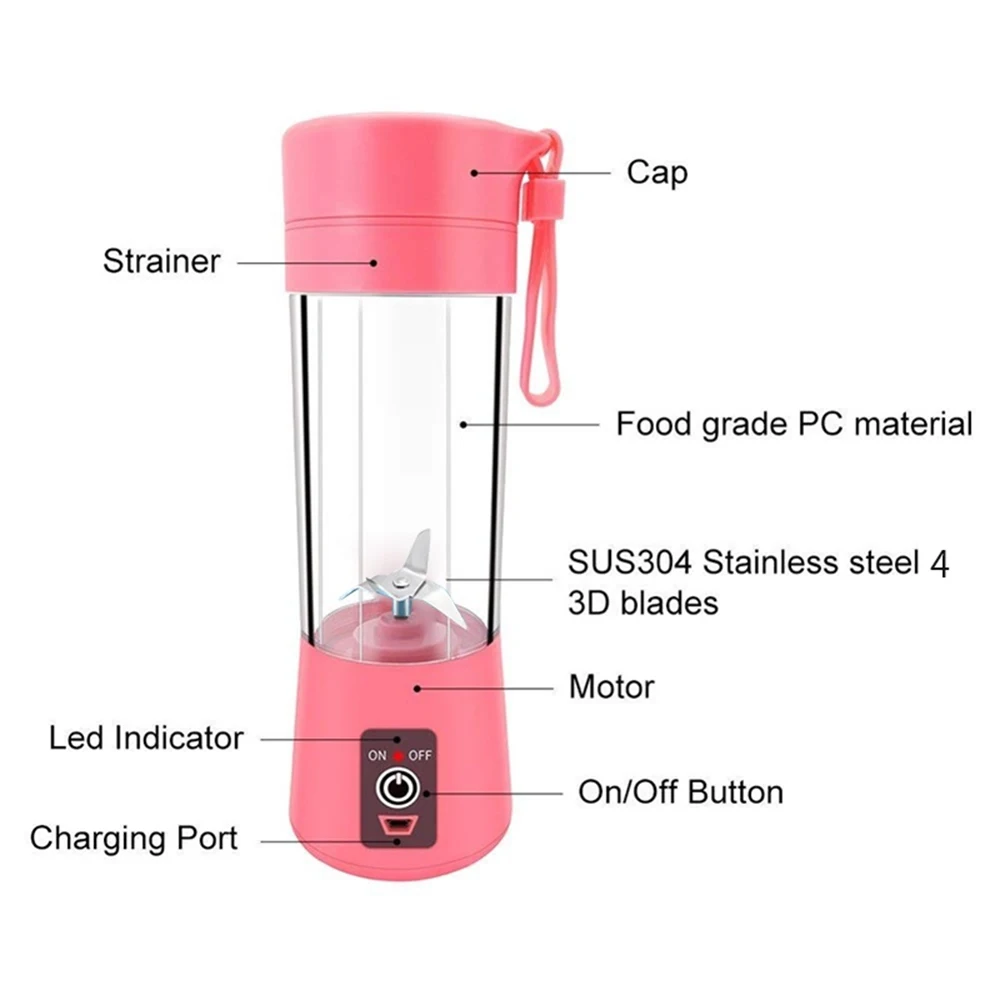 Hot High Quality Fruit Juicer Mini Electric Portable Rechargeable USB Citrus Juicers