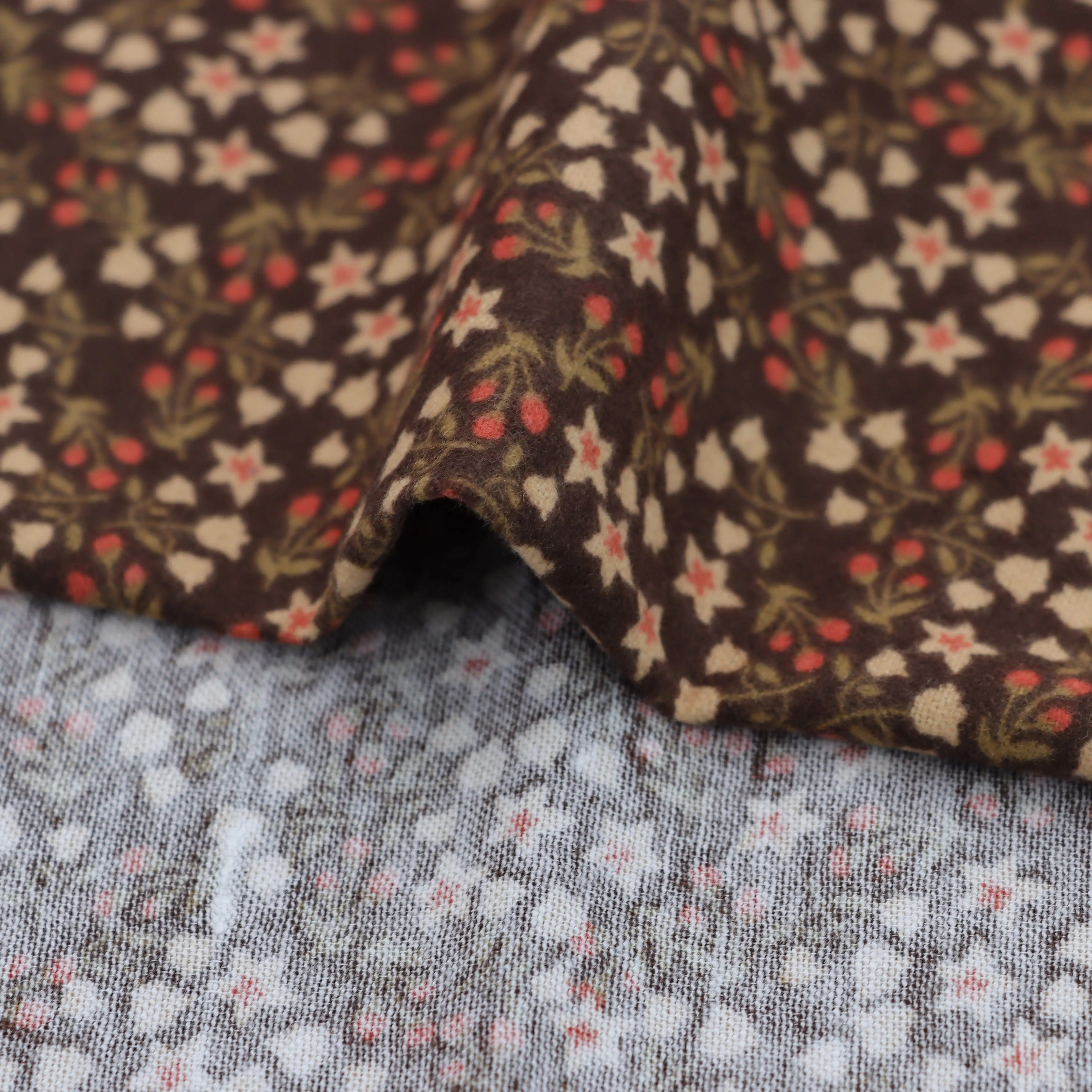 Spot sale of active printed soft single sided cotton wool flannel printing fabric for women children dress