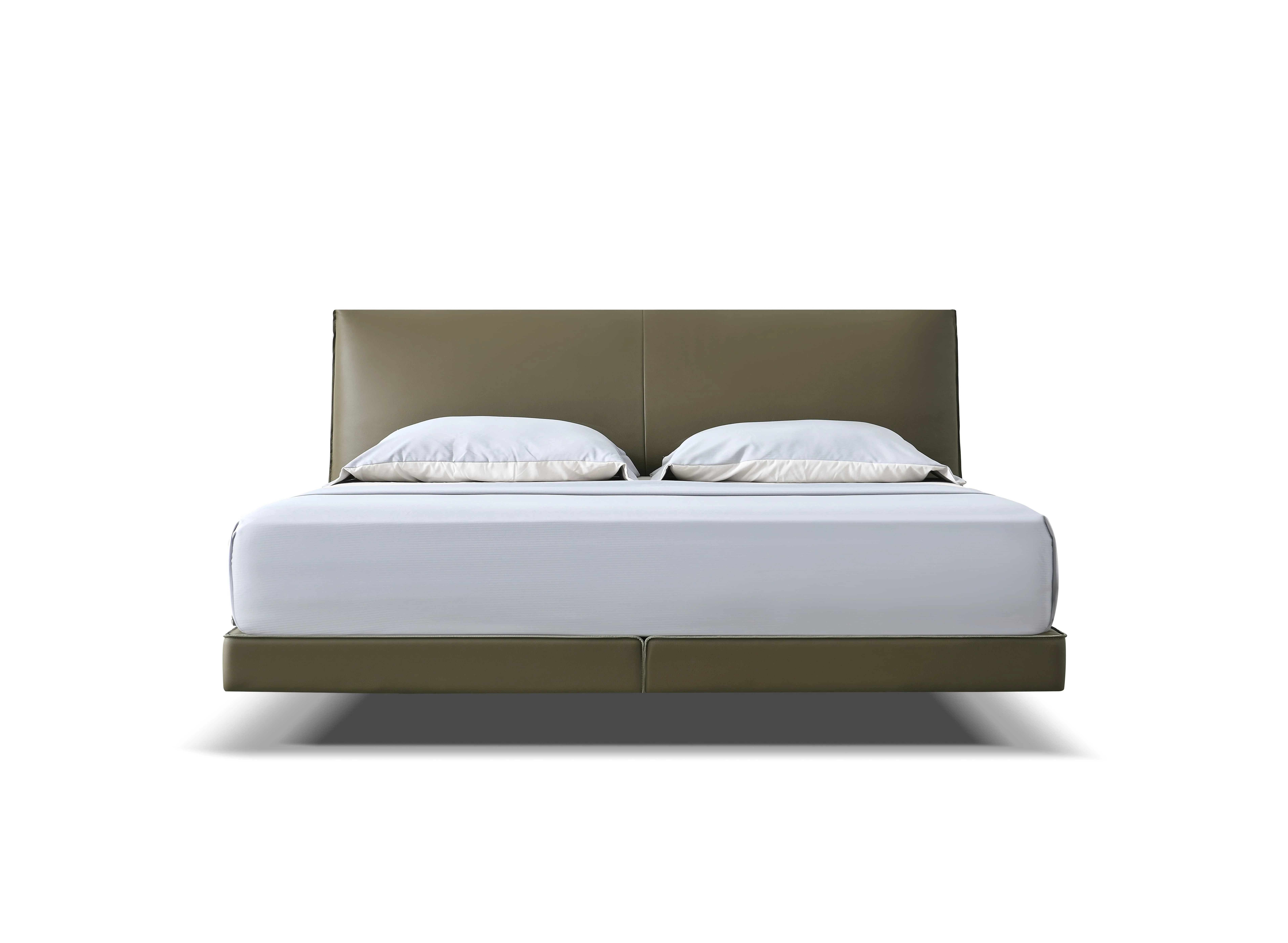 Customizable Large Modern Luxury Soft Artificial Leather Bed Floating Visual Effect Furniture Home Office Bedroom Apartment