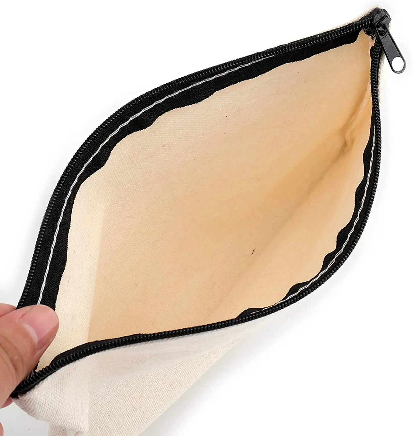 storage organizer makeup pouch blank custom travel cosmetic bag cotton pencil case
