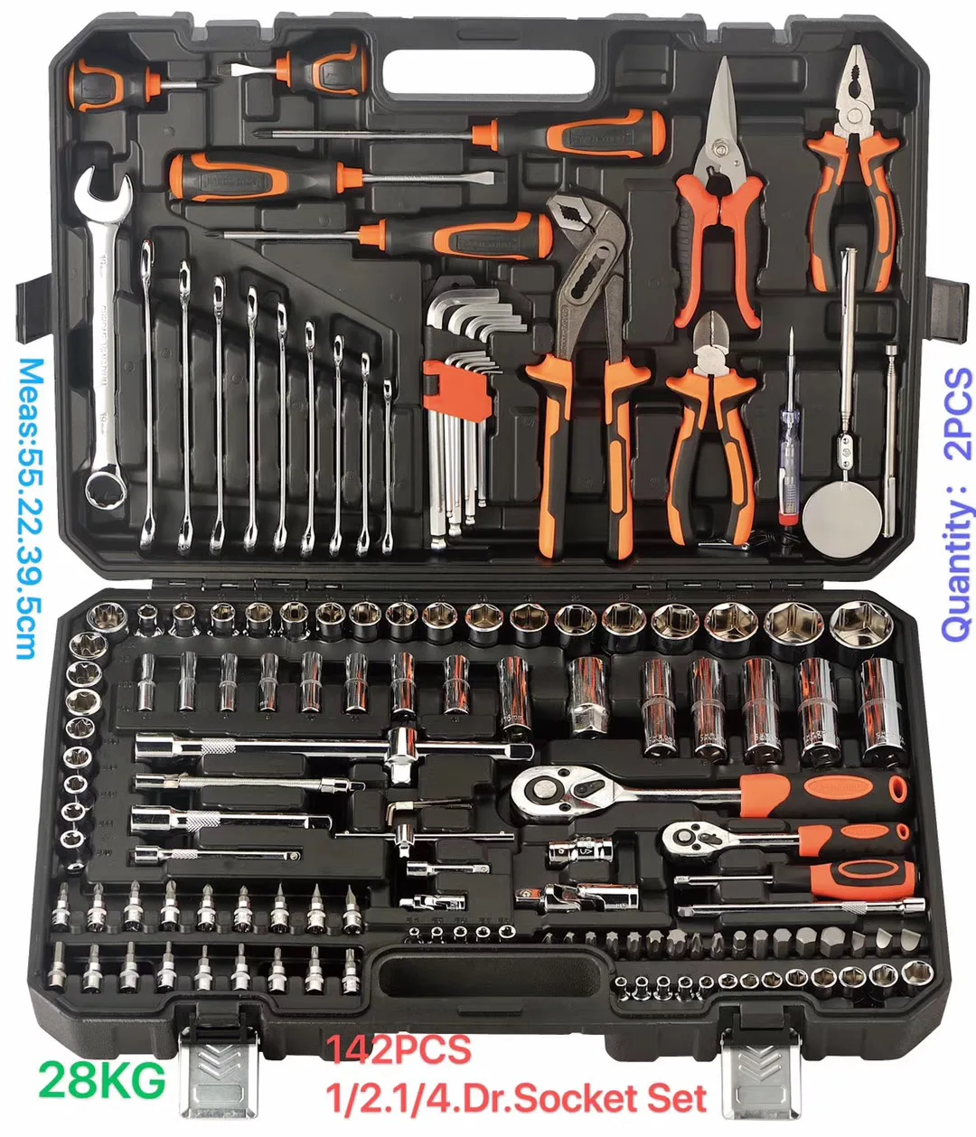 142  pcs Hot Sale New Repair Tools Tools Box Set Automobile repair tools kit