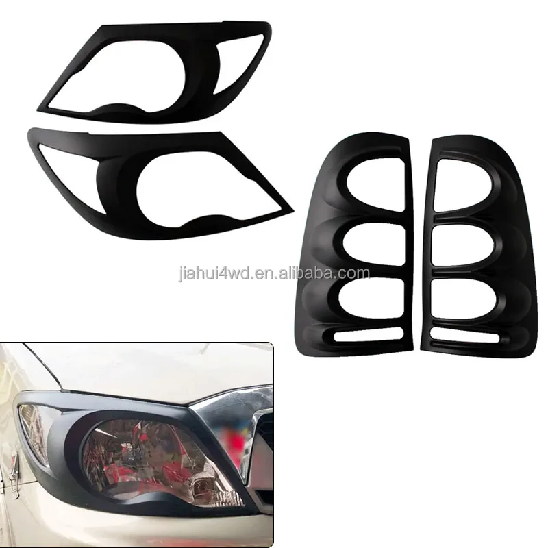 Для Toyota Hilux Vigo 2005-2010 ABS Матовый черный комплект задних фонариков Комплект JIAHUI 4x4