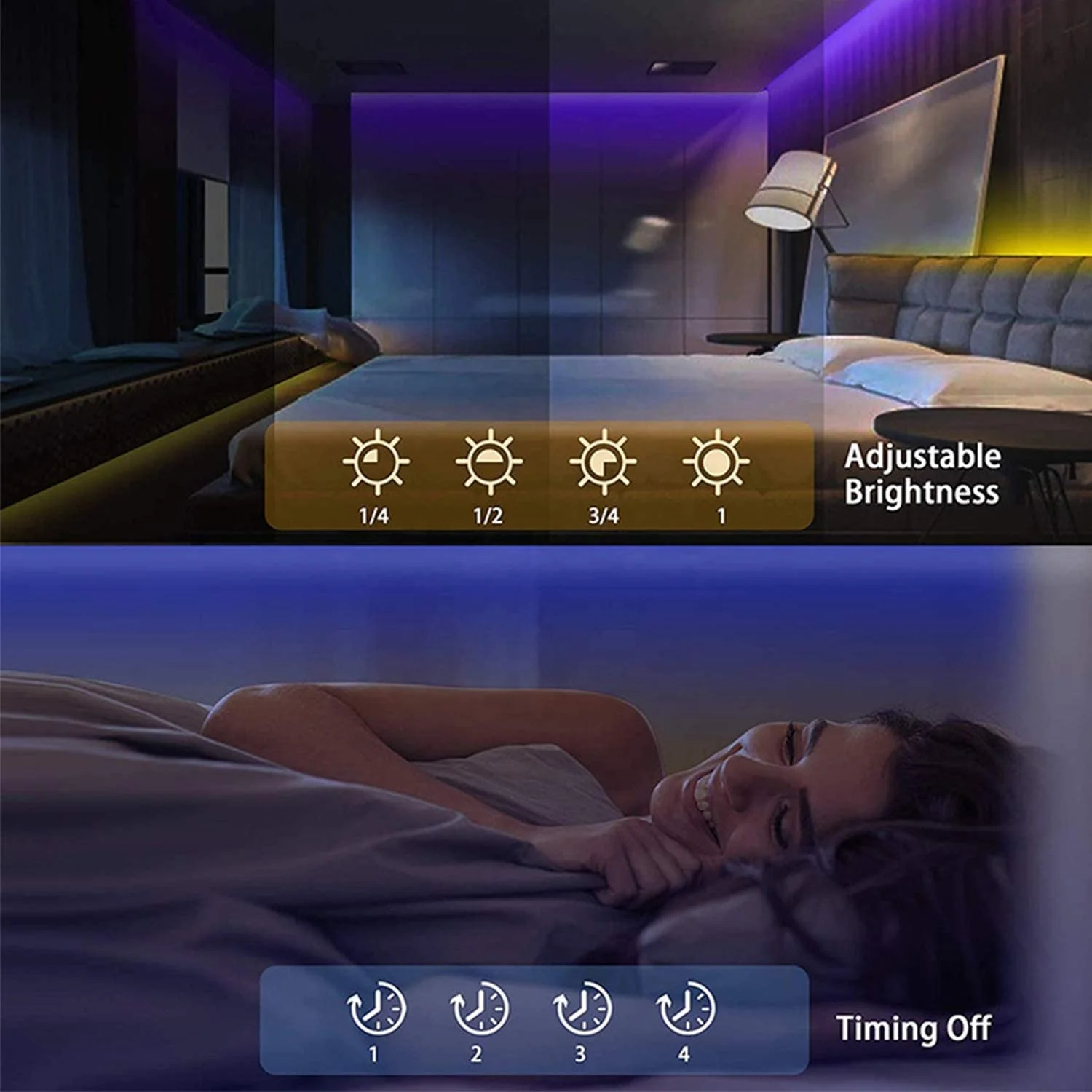 Smart Tuya Wifi 5M 10M 15M 20M 30M RGB Lights Alexa Google Home APP Phone Remote Controlled Room Christmas Decor LED Strip Light