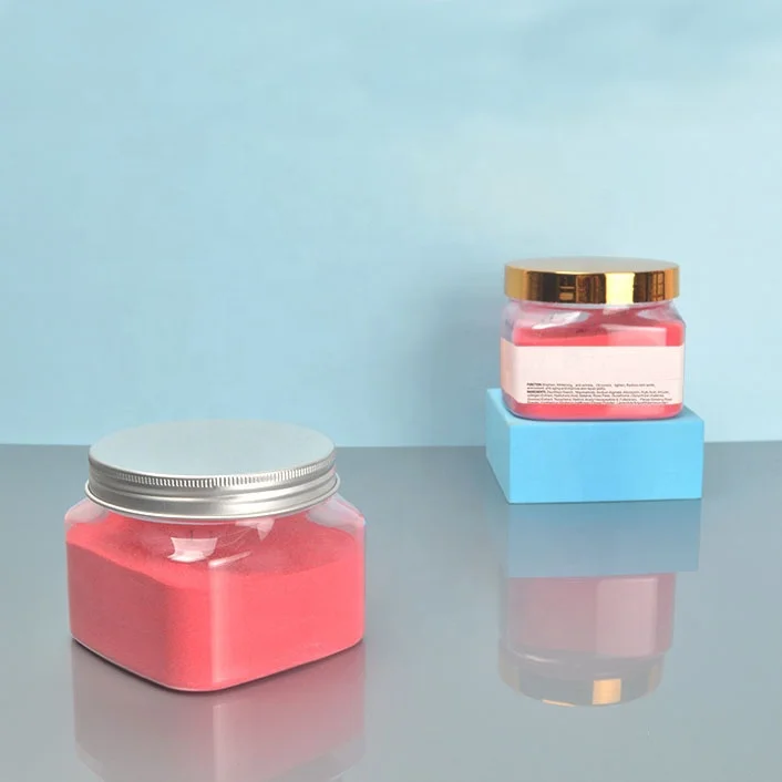 LZ Pack Stock 89 Teeth 350ml 12.3oz Clear Black White Gold Sugar Scrub Packaging Custom Logo Face Cream Body Butter Container