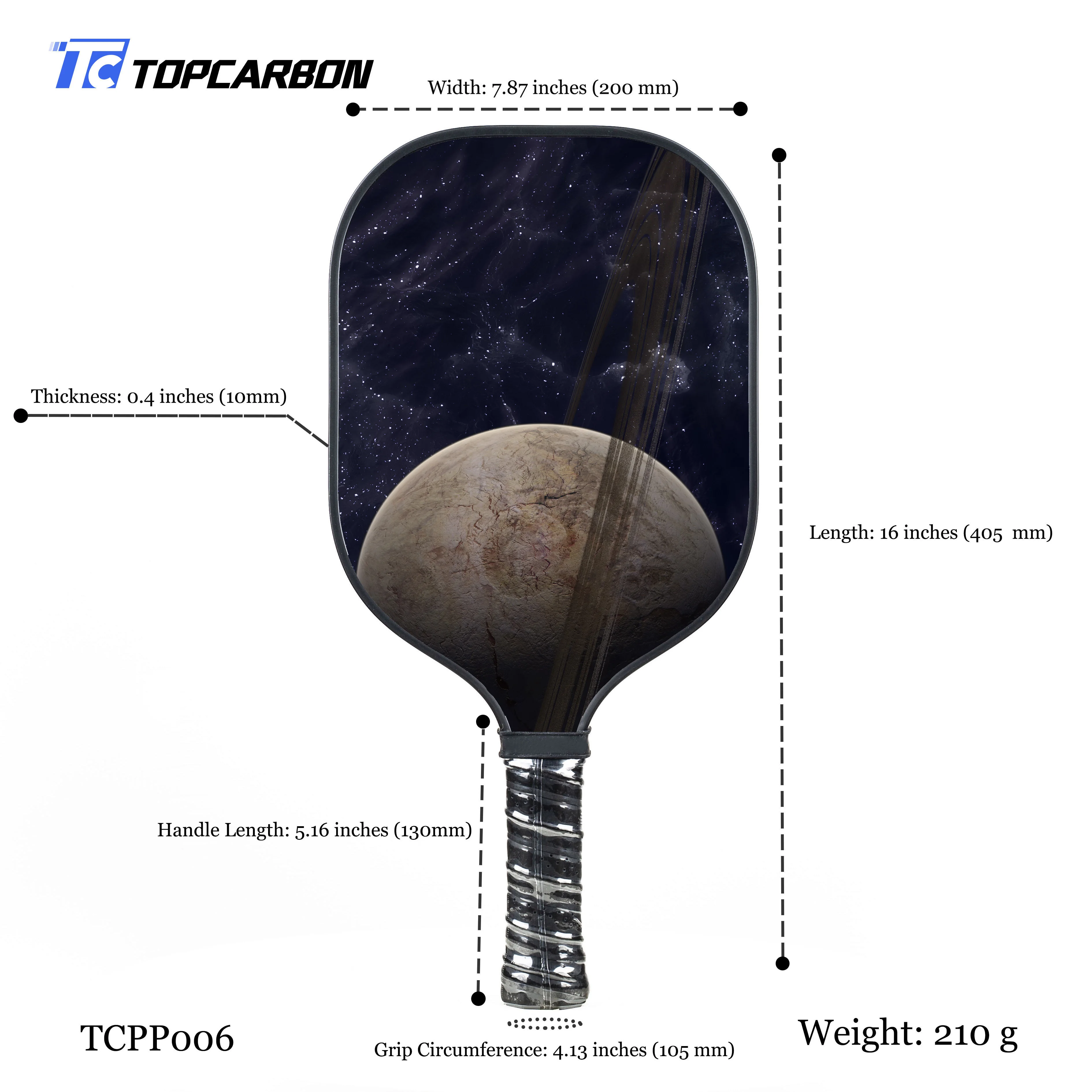 Raw Toray T700 Carbon Fiber Pickleball Paddle with 16mm Polypropylene Honeycomb Core Thermoforming Sealing Edge Unibody Construt