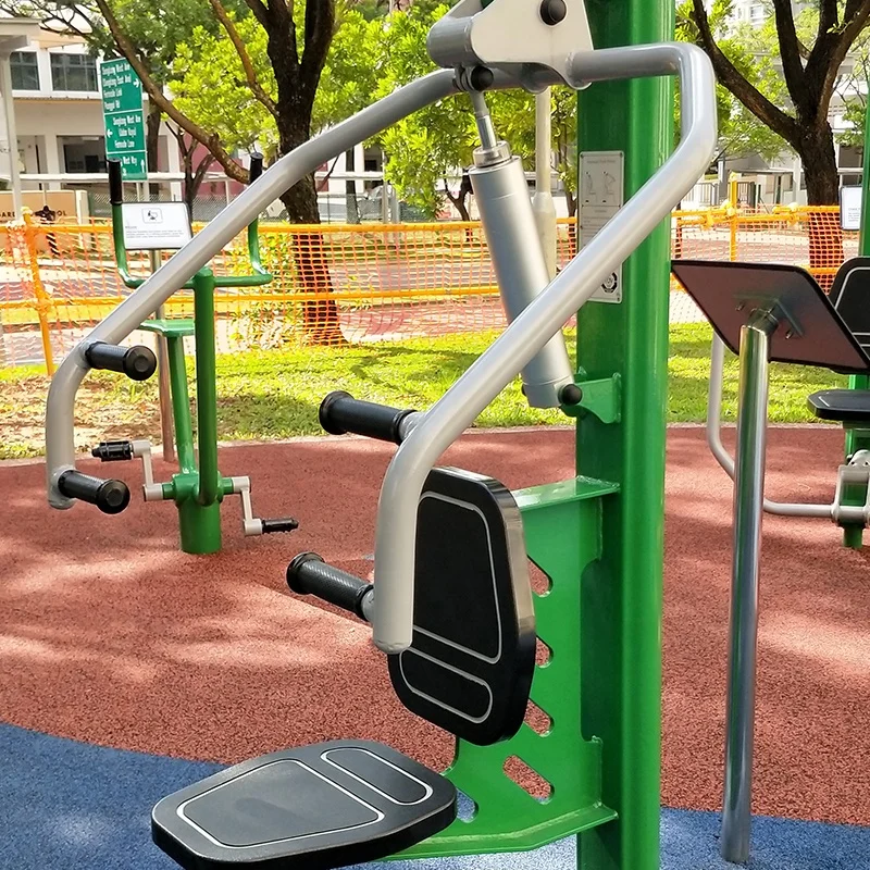 Outdoor Hydraulic Fitness Equipment Park Vertical Press Adjustable Resistance for Seniors