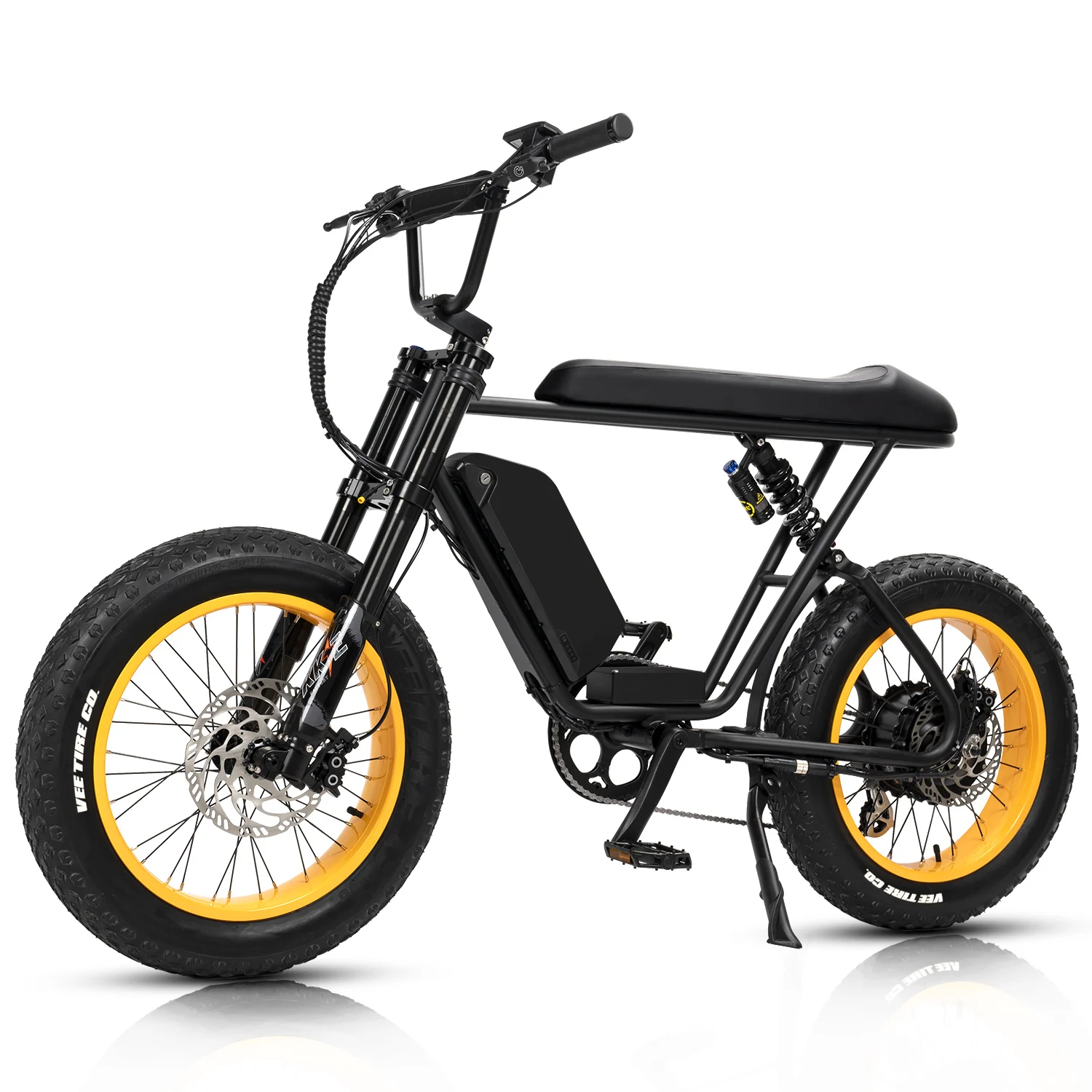W Retro City Road Fat Tire Electric Bicycle Bike 48v 1000W Full Suspension Electric Cycle