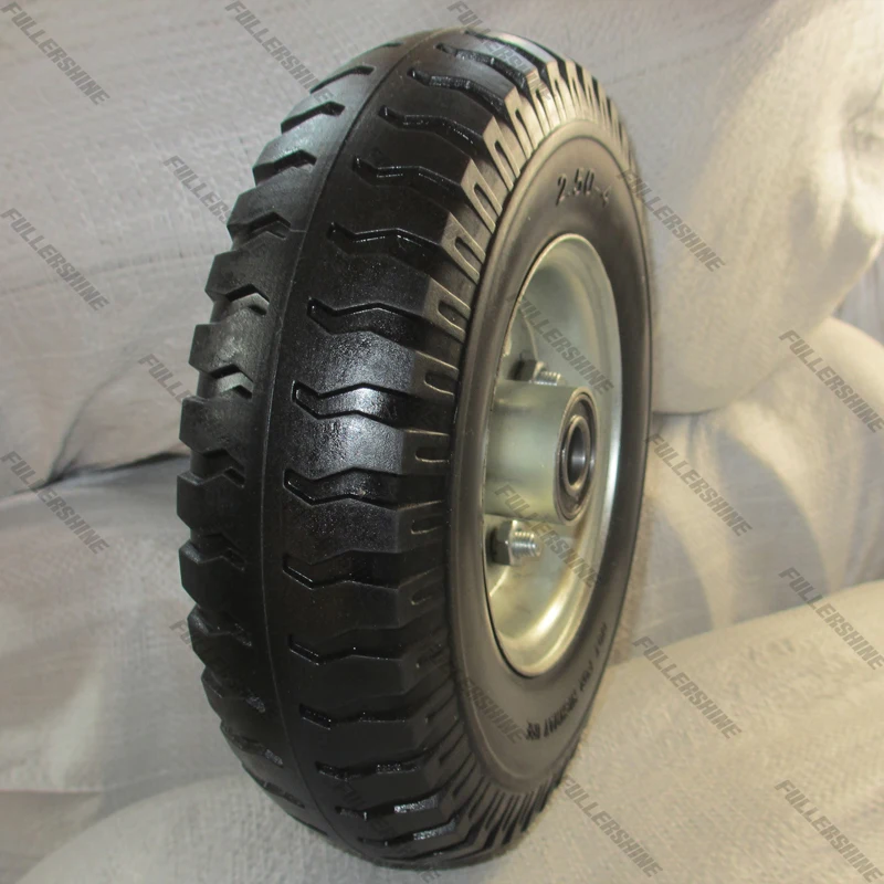 PAHS 10inch PU Foam Wheel for Wheelbarrow 260mm diameter Foam Caster 3.00-4 with plastic rim