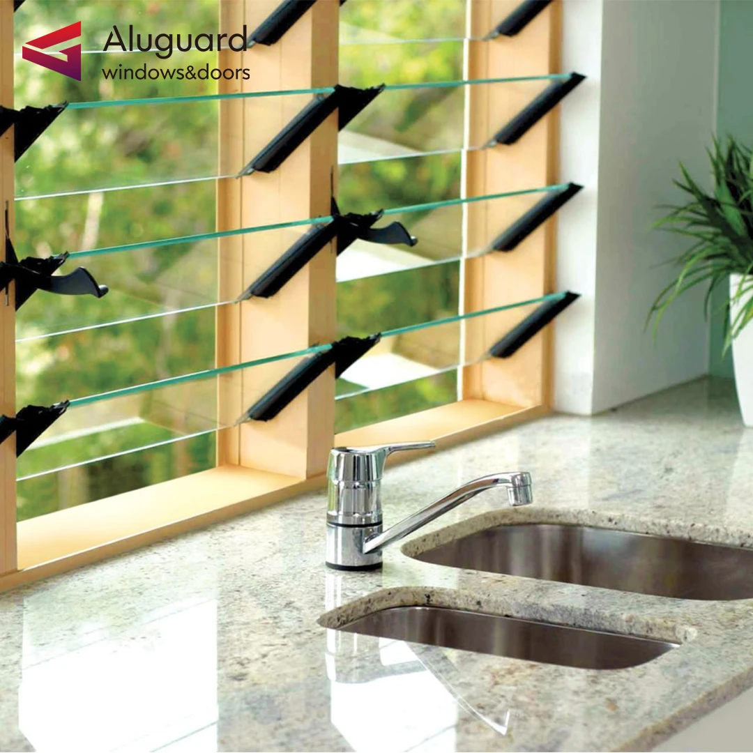 Best selling louver window glass Popular modern aluminum louver Factory Direct Custom outdoor shutters