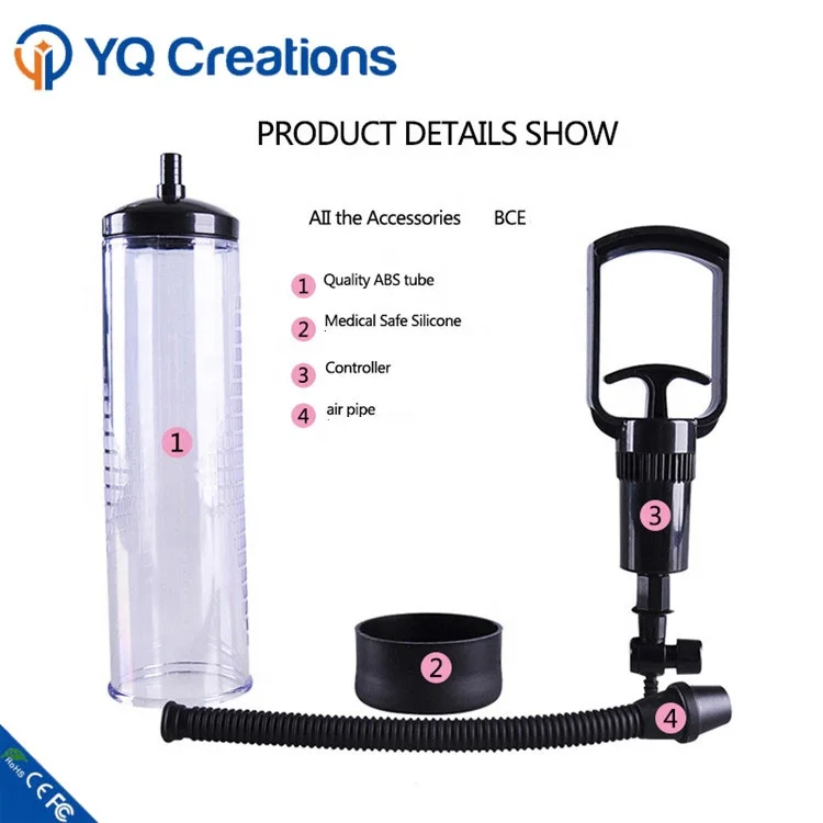Canvor Male Manual Penis Vacuum Pump Air Pressure Device Enhancer with Cock Ring for Penis Pump Enlargement