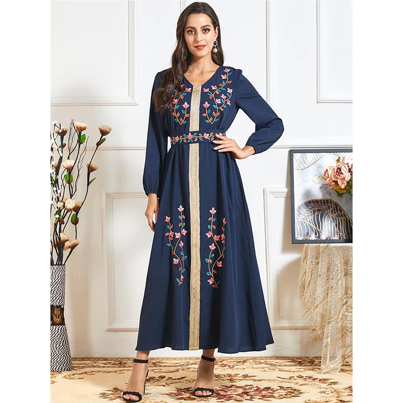 2023 Hot Sale Abaya Dubai Turkey Indian Muslim Hijab Long Dress Islamic Dresses For Women Robe Femme Kaftan Moroccan