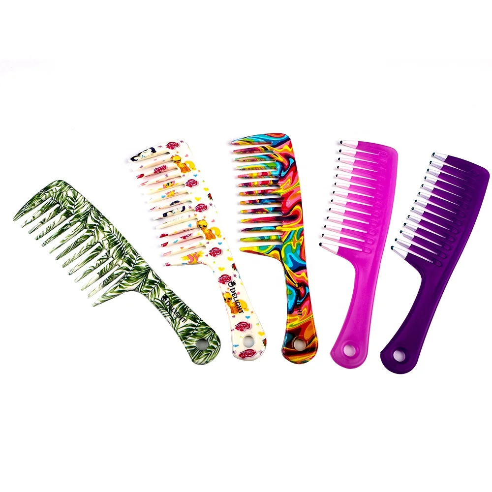 High Quality Smooth Mini Plastic Scalp Hair Wide Tooth Combs For Women