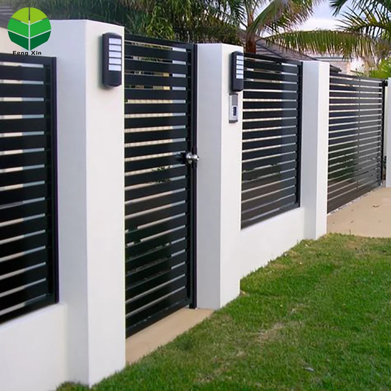 garden farm easily assembled security s aluminium metal slat aluminum boundary wall fence fencing trellis no dig aluminum fence