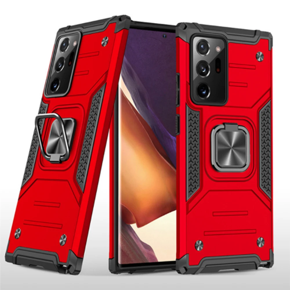 Armor magnetic suction ring four corner anti drop mobile phone case, suitable for Samsung M30S/M21/M31 protective case