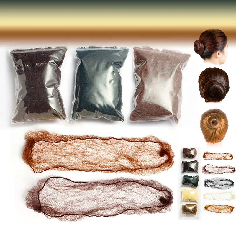 Invisible  Black Blonde Color  Elastic Aperture 5mm 20 Inches Wig Mesh Hair Nets Dance Hair Nets for Buns Nylon Hair Nets