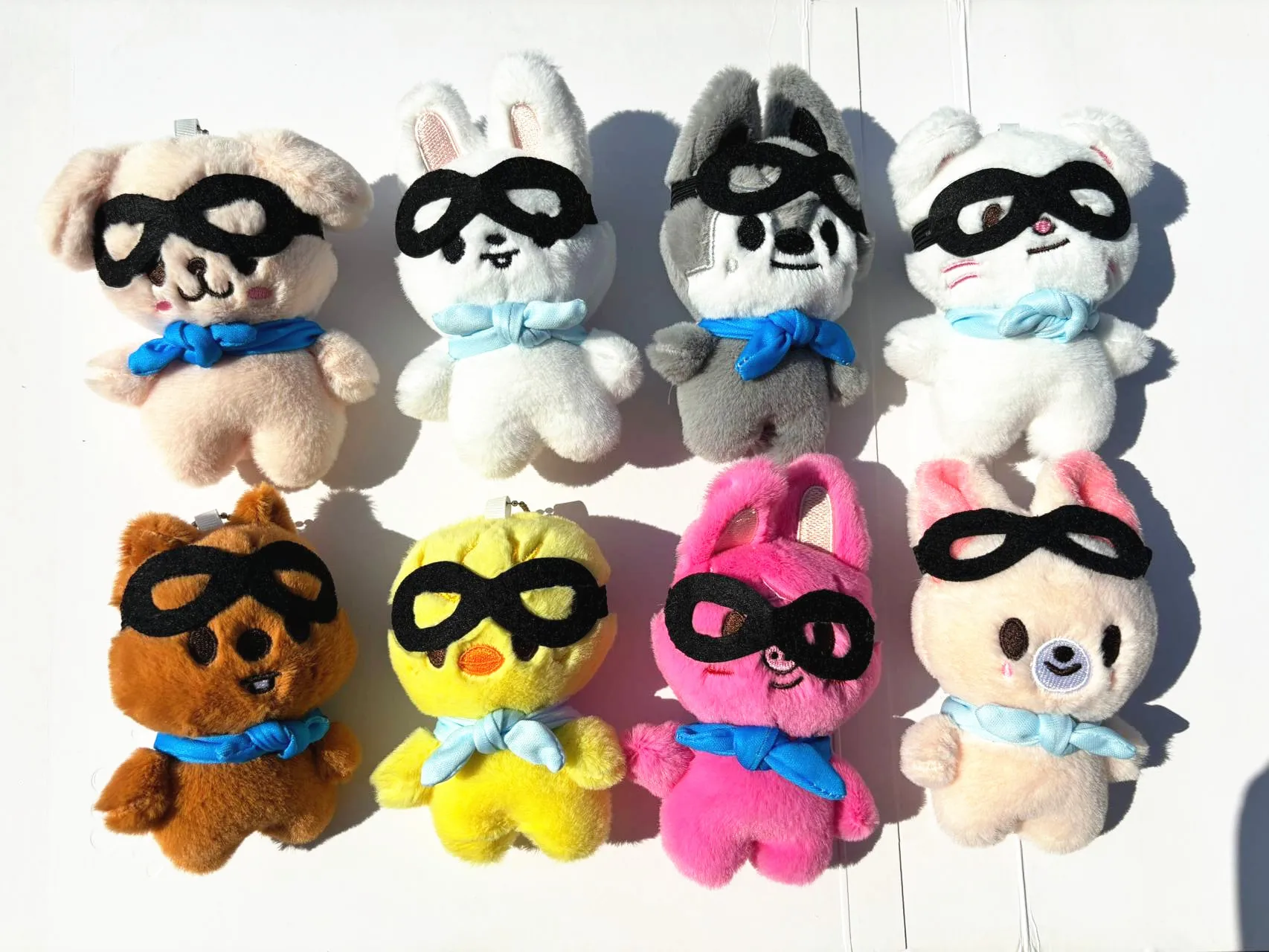 KPOP Cartoon Stuffed Animal Toys Pendant Character Plush Doll Wolf Rabbit Hyunjin Skzoos Stray Kids Plush Doll keychain