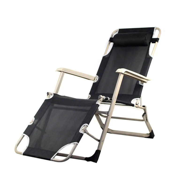 
Outdoor steel pipe metal leisure dual-use lazy lunch break folding chair recliner 