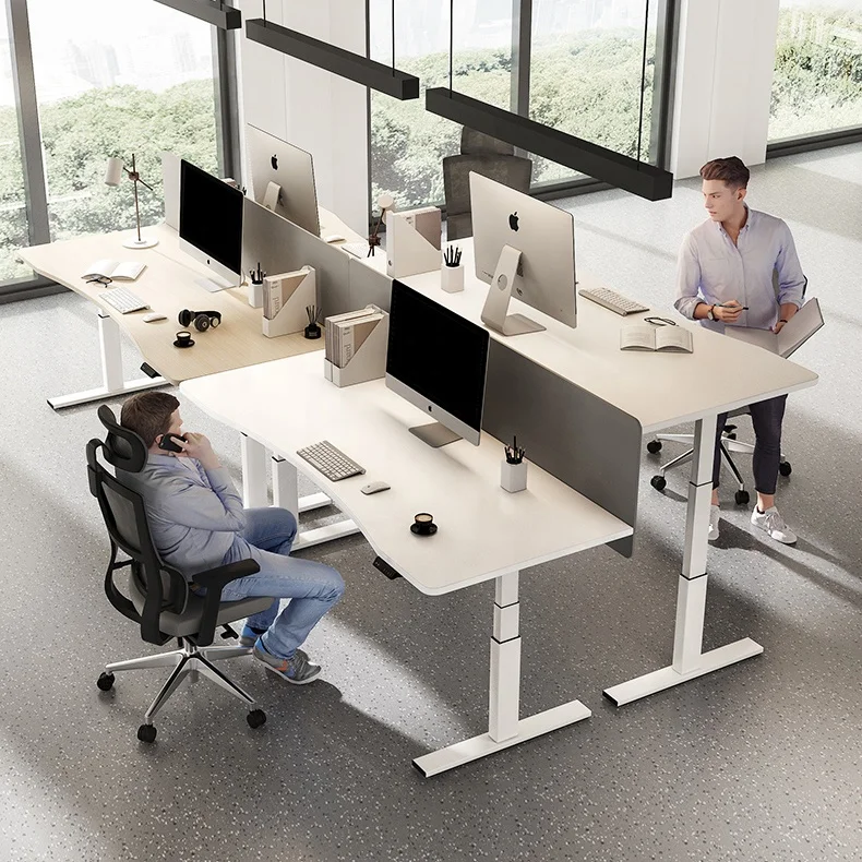 Ergonomic Office Dual Motor Electric Height Adjustable Sit To Stand Standing Desk