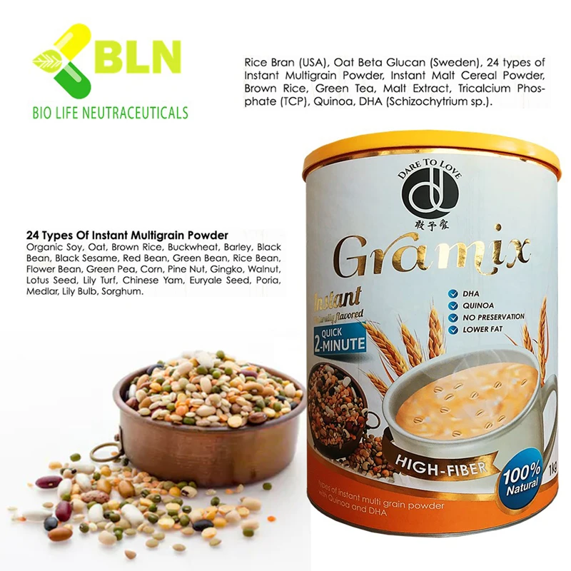 Factory Price Delicious Breakfast Meal Replacement Gramix with 24 Type of Instant Multigrain to Feels Satiety