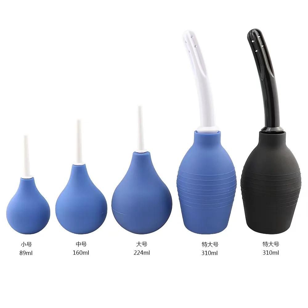 310ml 89ml 160ml 224ml  Anal Cleaner Toys Medical Silicone Anal Douche Soft Safe Enema Flush Bulb For Women And Men