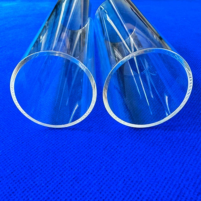 Фабрика высокого качества полированная кварцевая стеклянная трубка 160 мм 150 140 5 6 стенка Толстая труба