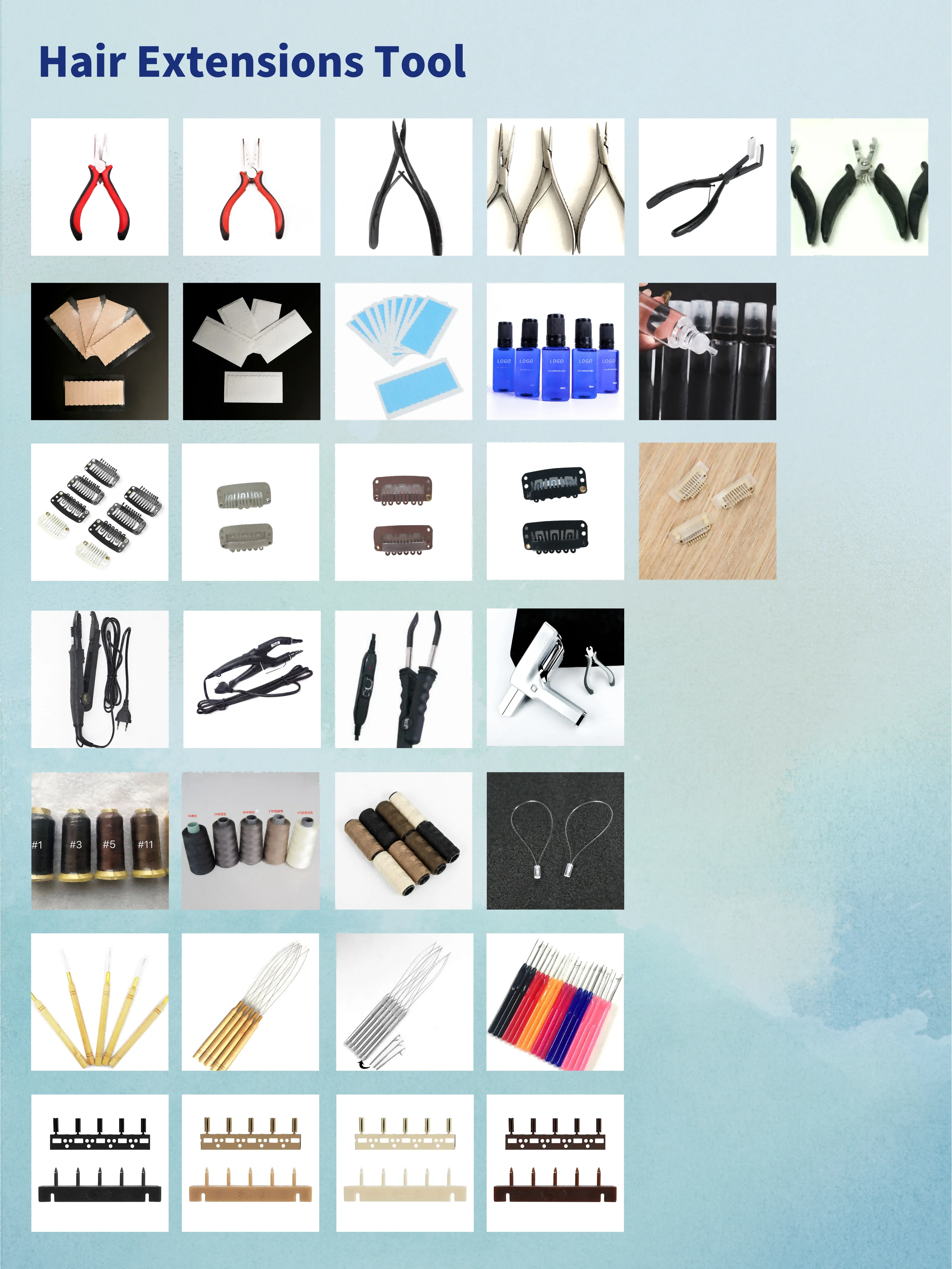 Honor Factory Wholesale Keratin Hair Extensions Tools Micro Ring Nano Beads Human Hair Extension