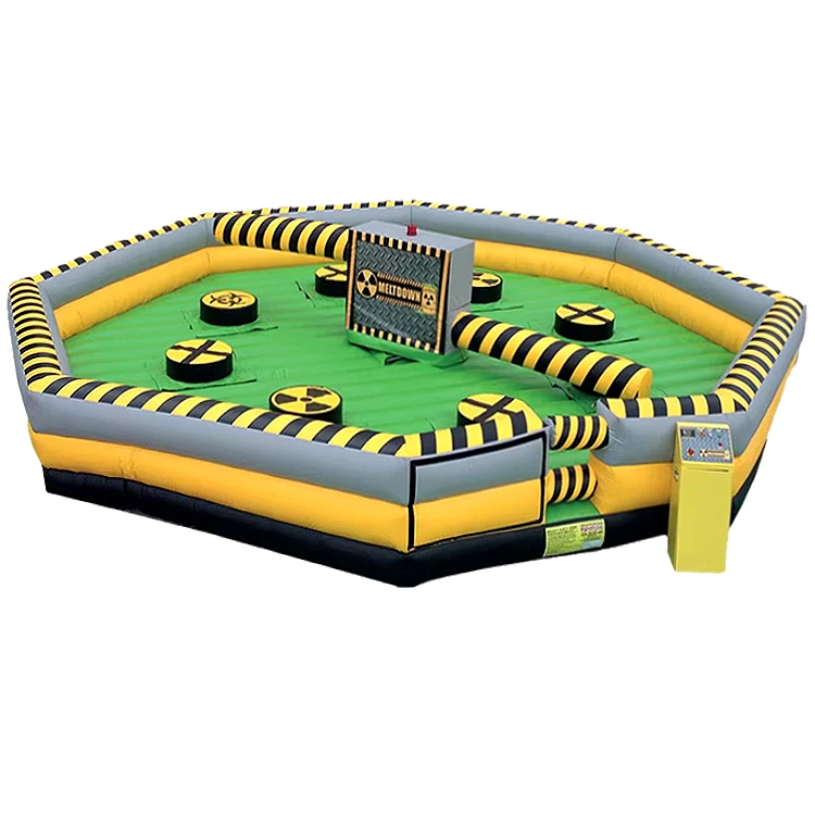 Outdoor Carnival Games Inflatable Dizzy Meltdown Wipeout Bouncer House Game Inflatable Crazy Spin Meltdown For Adults