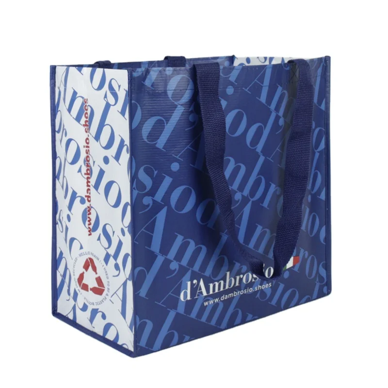 Wholesale Custom Logo Reusable Promotional Non Woven RPET Tote Shopping Bag