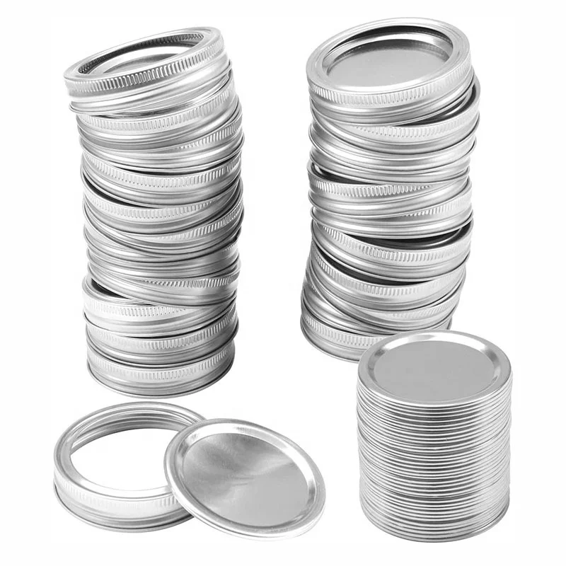 Reusable Mason Jar Lids 2 Pieces Separate 70mm 86mm Tinplate Regular and Wide Mouth Mason Jar Canning Lids And Bands