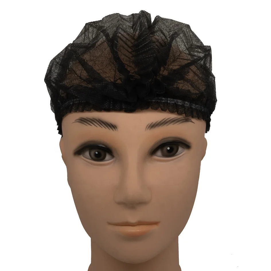 Disposable non woven medical bouffant clip cap elastic disposable doctor nurse bouffant caps