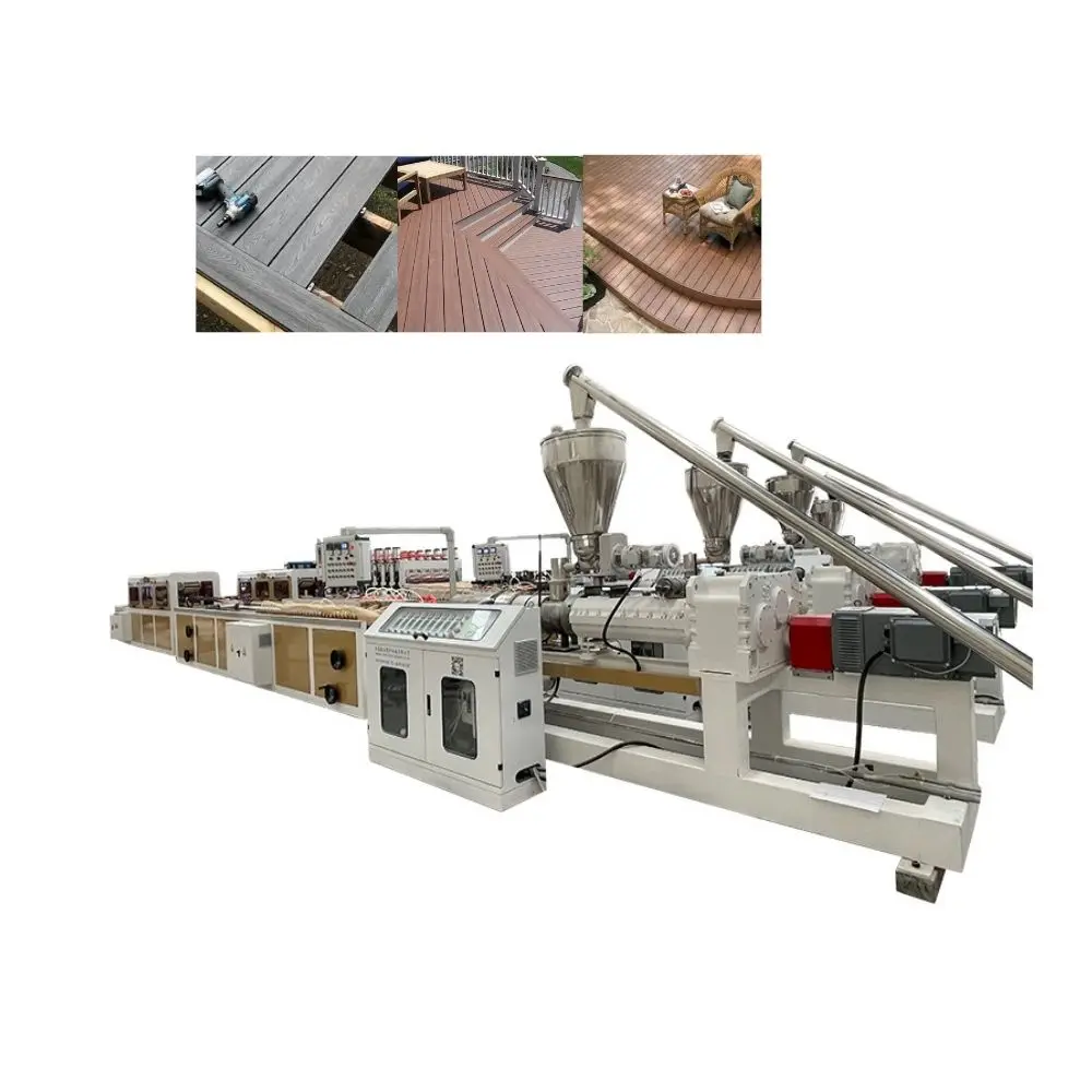 High Quality WPC Decking Plastic Profile Wall Panel PE Wood Plastic Composite Decorative Floor Extruder Machine