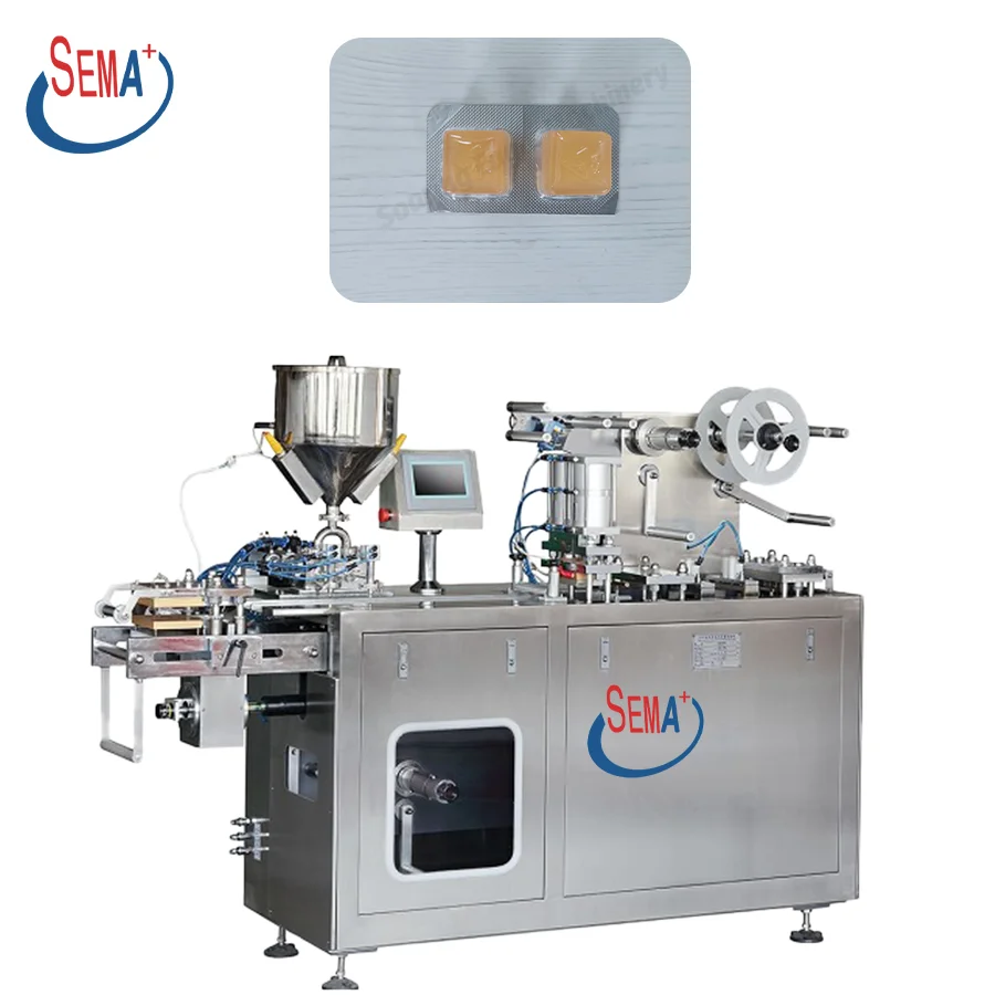 Полностью автоматическая блистерная упаковочная машина для меда, крема, соуса, жидкости, блистерная упаковочная машина