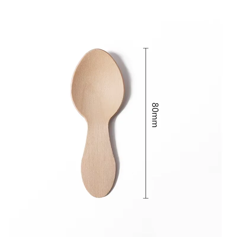 Quality Biodegradable Compostable Wood Spoon Wooden Sticks Wooden Ice Cream Spoon