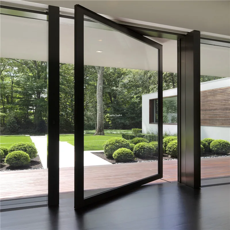 Main Entry Modern Design Aluminum Glass Pivot Door