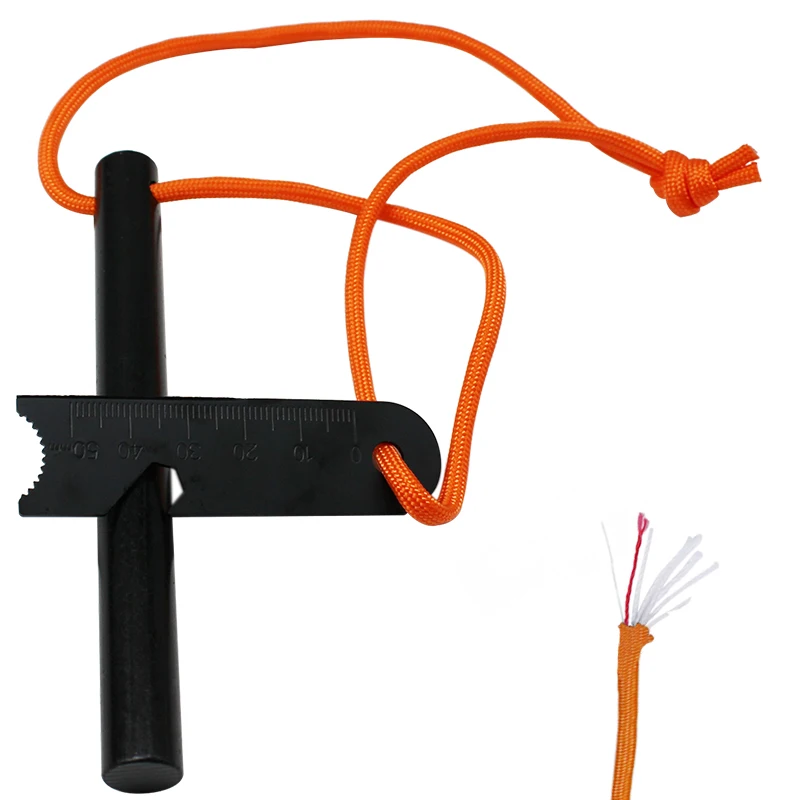 Backpacking Multitool Carry Pouch Pocket Fire Bellow Tinder Emergency Fire Starter Kit for Campfires