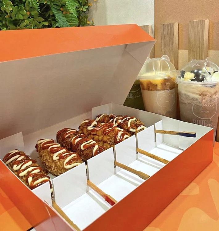 Restaurant dividers/cell takeaway bakery fruit food packaging taco donut takeaway waffle food boxes