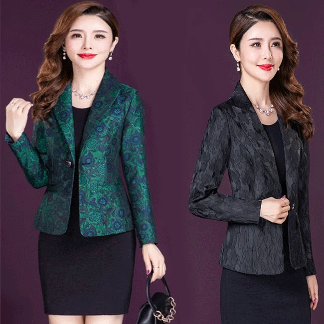 High end embroidery coat female 2022 clothes new Korean OL long sleeved Suit Jacket Women
