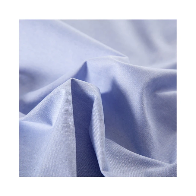 
Modern Design Blue Pure Color chambray fabric Cotton Polyester Spandex fabric 