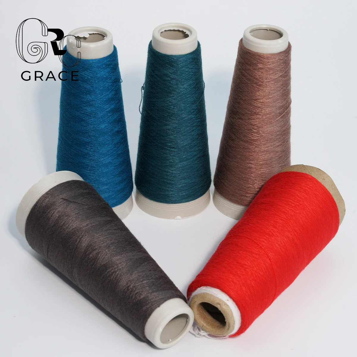 Textile Yarn 50% Acrylic 22% Nylon 28% PBT Core Spun Yarn For Knitting machine and Weaving machine