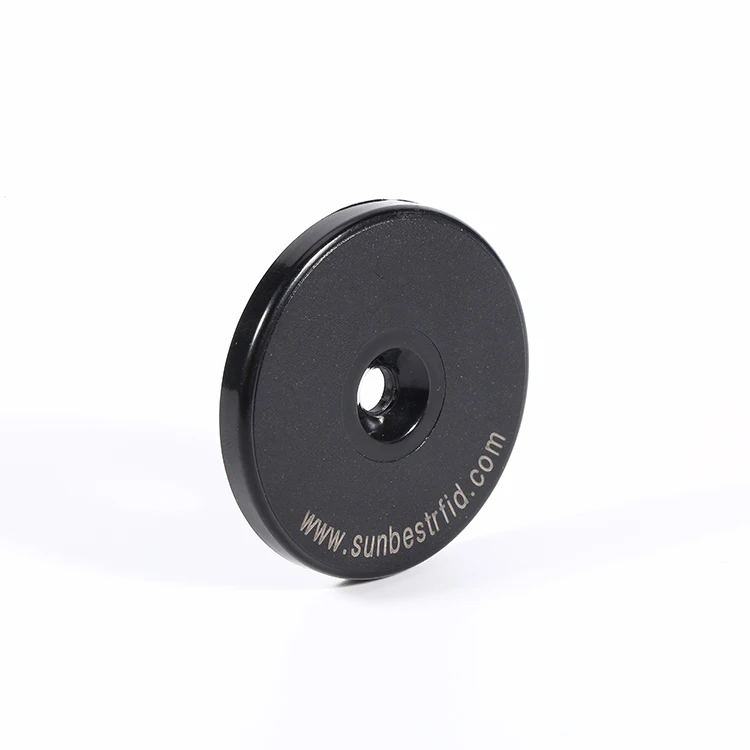 Fast Reading ABS Waterproof Proximity RFID Coin Token Tag  RFID Round 30mm ABS Coin Anti Metal Black NFC