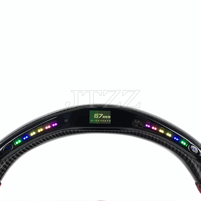 For Audi A5 A4 A3 S5 S4 S3 LED Display Sport Carbon Fiber Steering Wheel 2017 2018 2019 2021 2022 2023 2024